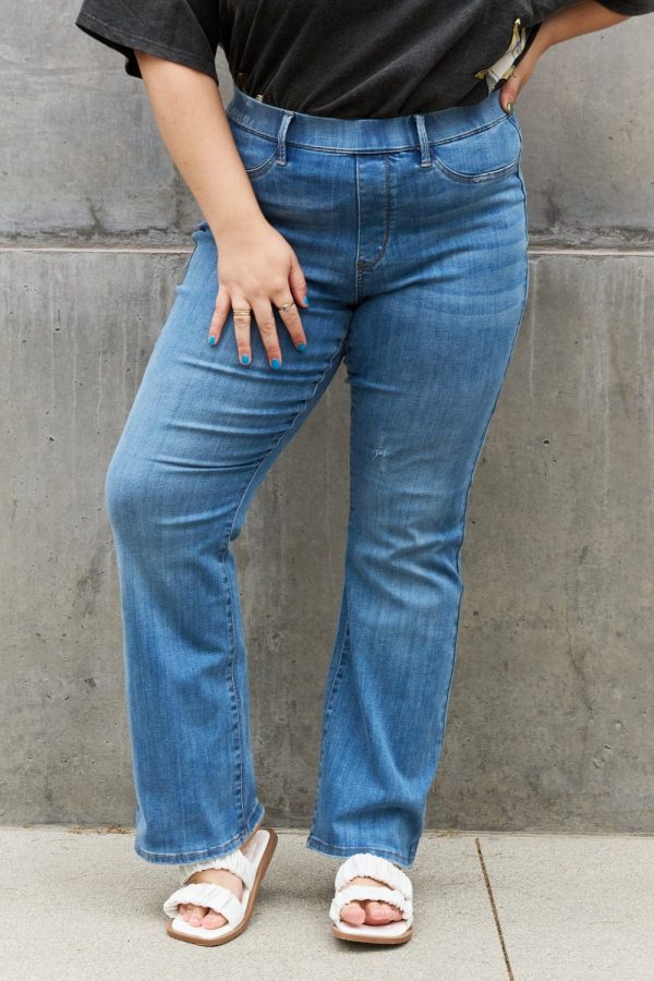 Judy Blue Lolita Full Size High Waist Pull On Slim Bootcut Jeans - Image 6