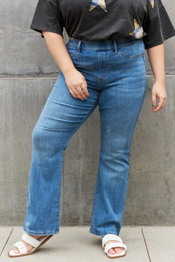 Judy Blue Lolita Full Size High Waist Pull On Slim Bootcut Jeans - Image 7
