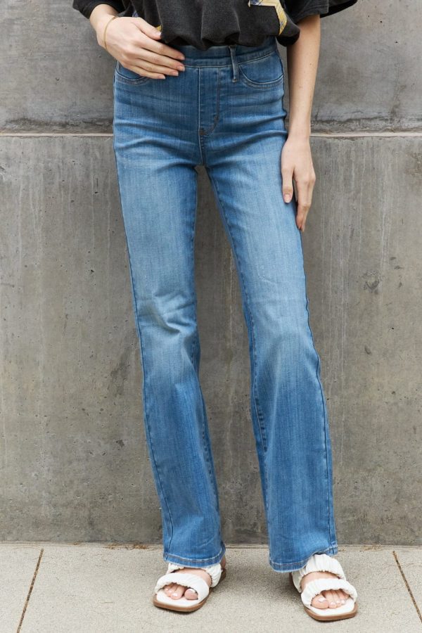 Judy Blue Lolita Full Size High Waist Pull On Slim Bootcut Jeans - Image 3