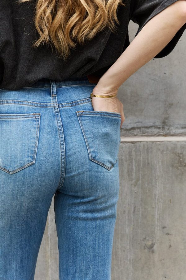 Judy Blue Lolita Full Size High Waist Pull On Slim Bootcut Jeans - Image 5