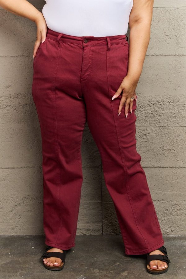 Judy Blue Malia Full Size High Waist Front Seam Straight Jeans - Image 7