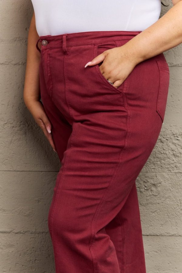 Judy Blue Malia Full Size High Waist Front Seam Straight Jeans - Image 11
