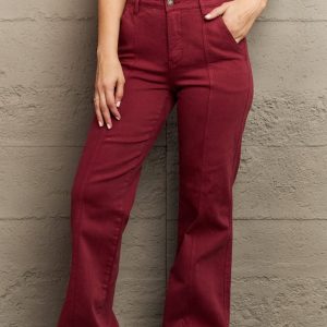 Judy Blue Malia Full Size High Waist Front Seam Straight Jeans