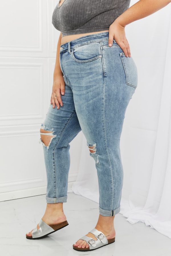 Judy Blue Malia Full Size Mid Rise Boyfriend Jeans - Image 3