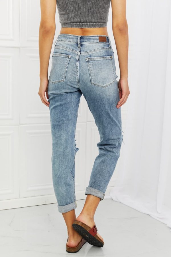 Judy Blue Malia Full Size Mid Rise Boyfriend Jeans - Image 9