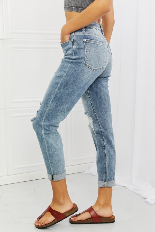 Judy Blue Malia Full Size Mid Rise Boyfriend Jeans - Image 8