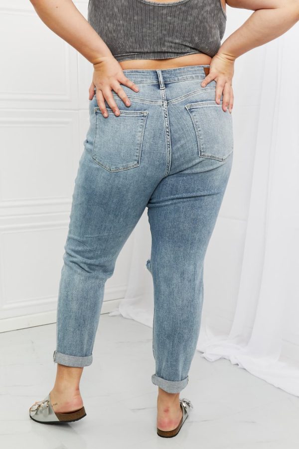 Judy Blue Malia Full Size Mid Rise Boyfriend Jeans - Image 2
