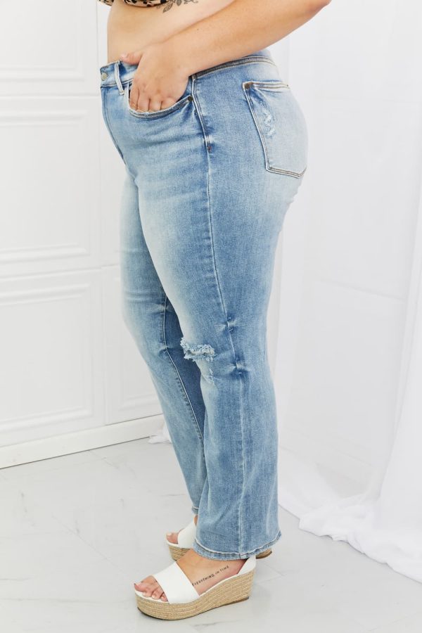 Judy Blue Natalie Full Size Distressed Straight Leg Jeans - Image 8