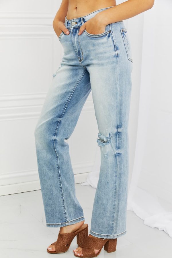 Judy Blue Natalie Full Size Distressed Straight Leg Jeans - Image 3