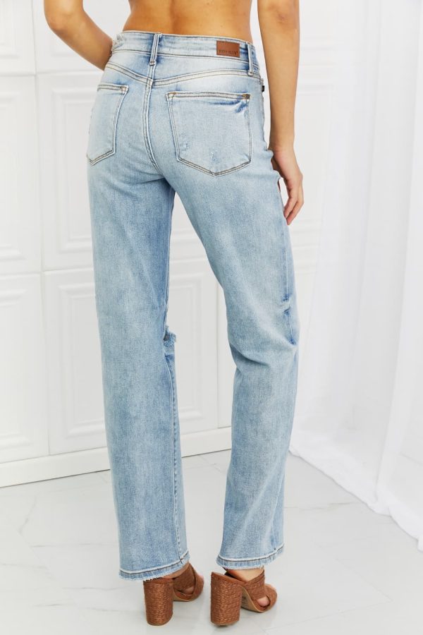 Judy Blue Natalie Full Size Distressed Straight Leg Jeans - Image 2