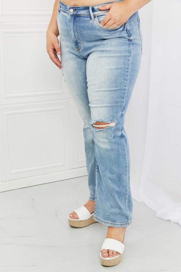 Judy Blue Natalie Full Size Distressed Straight Leg Jeans - Image 7