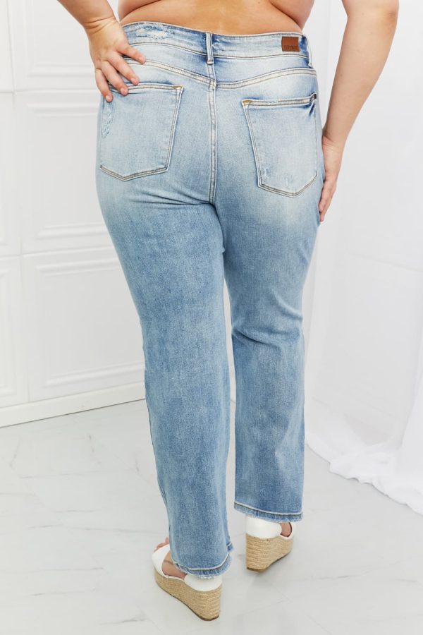 Judy Blue Natalie Full Size Distressed Straight Leg Jeans - Image 9