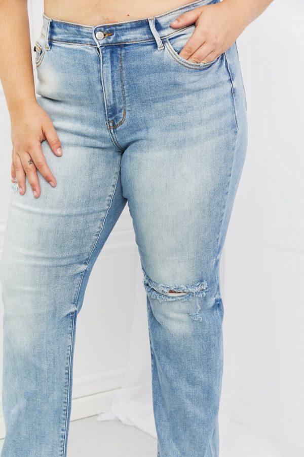 Judy Blue Natalie Full Size Distressed Straight Leg Jeans - Image 10
