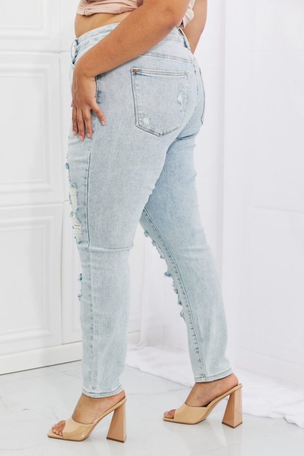 Judy Blue Tiana Full Size High Waisted Distressed Skinny Jeans - Image 6