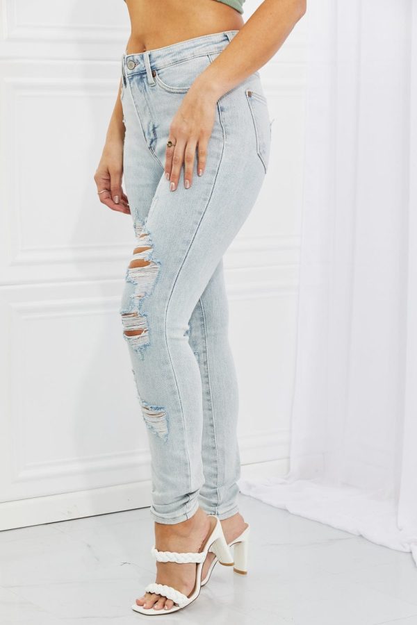Judy Blue Tiana Full Size High Waisted Distressed Skinny Jeans - Image 3