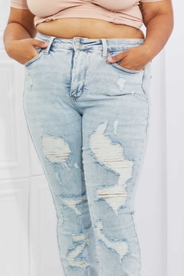 Judy Blue Tiana Full Size High Waisted Distressed Skinny Jeans - Image 8