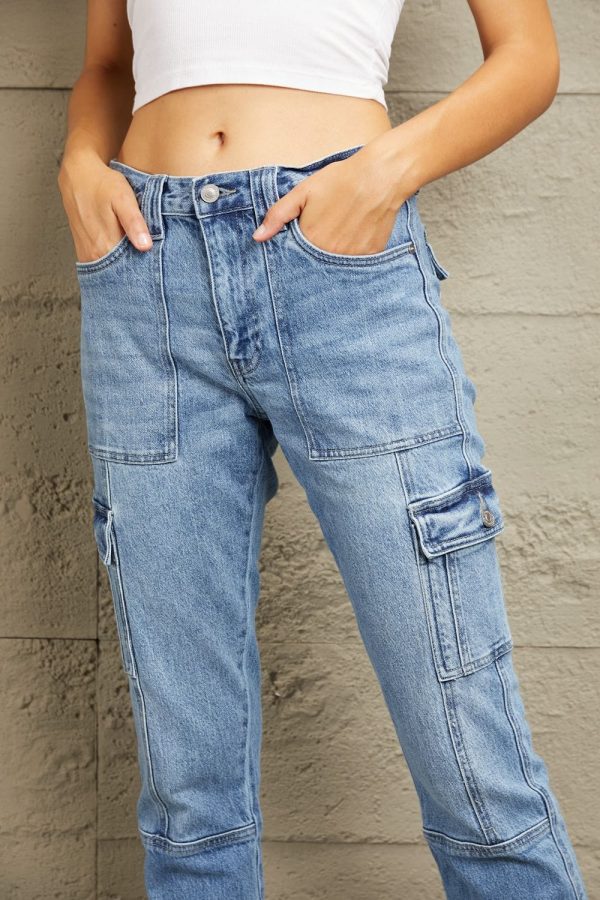 Kancan High Rise Slim Straight Cargo Pants - Image 4