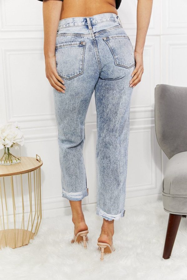 Kancan Kendra High Rise Distressed Straight Jeans - Image 2