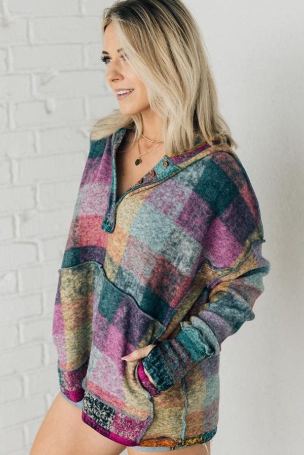 Striped Woolen Commuter Cardigan in Multicolor Print - Image 15